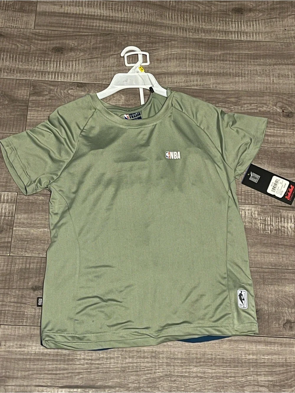 NBA Olive Green Short-Sleeve Athletic Tee